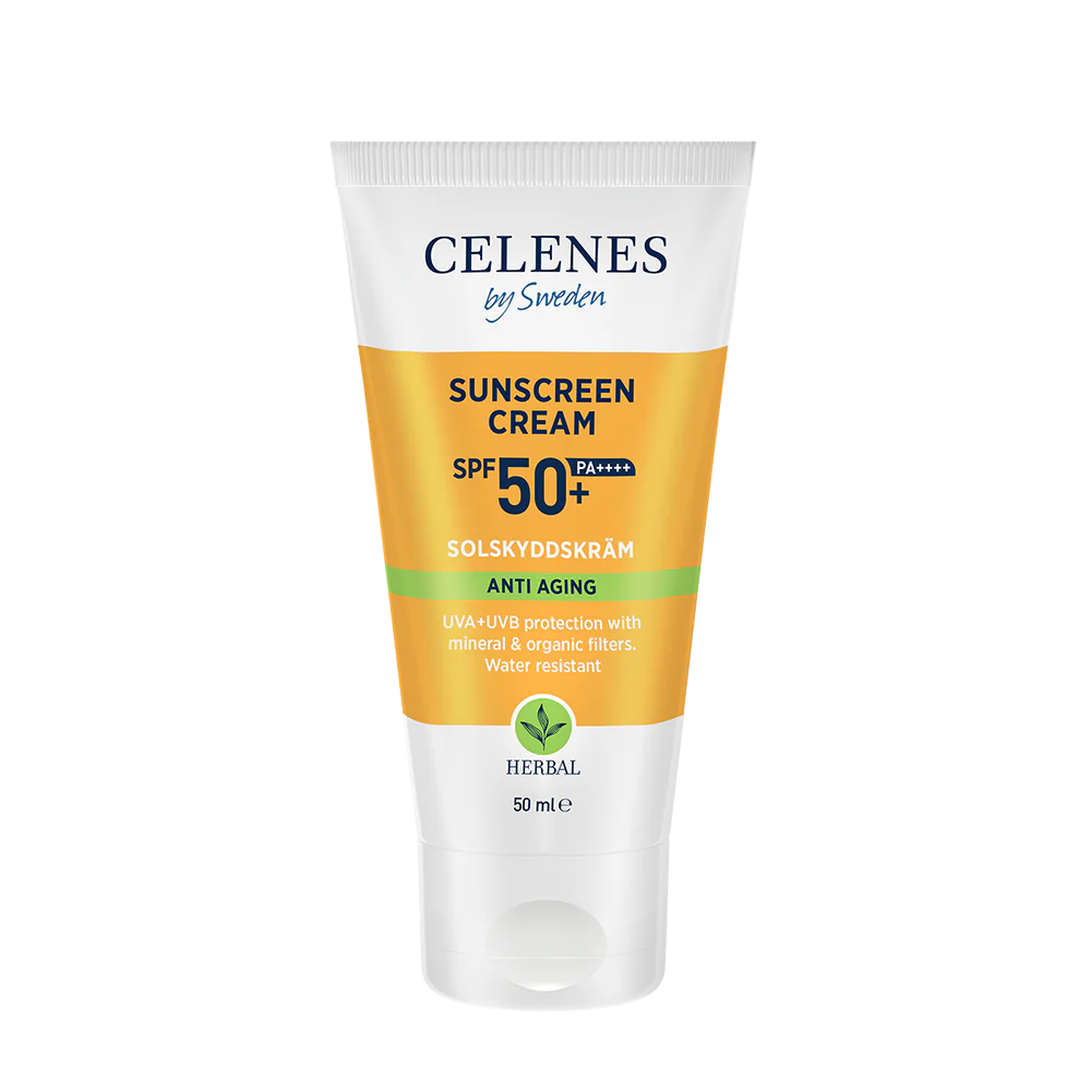 CELENES Krem bimor kundër diellit për fytyrën 50 Spf kundër plakjes 50 ml