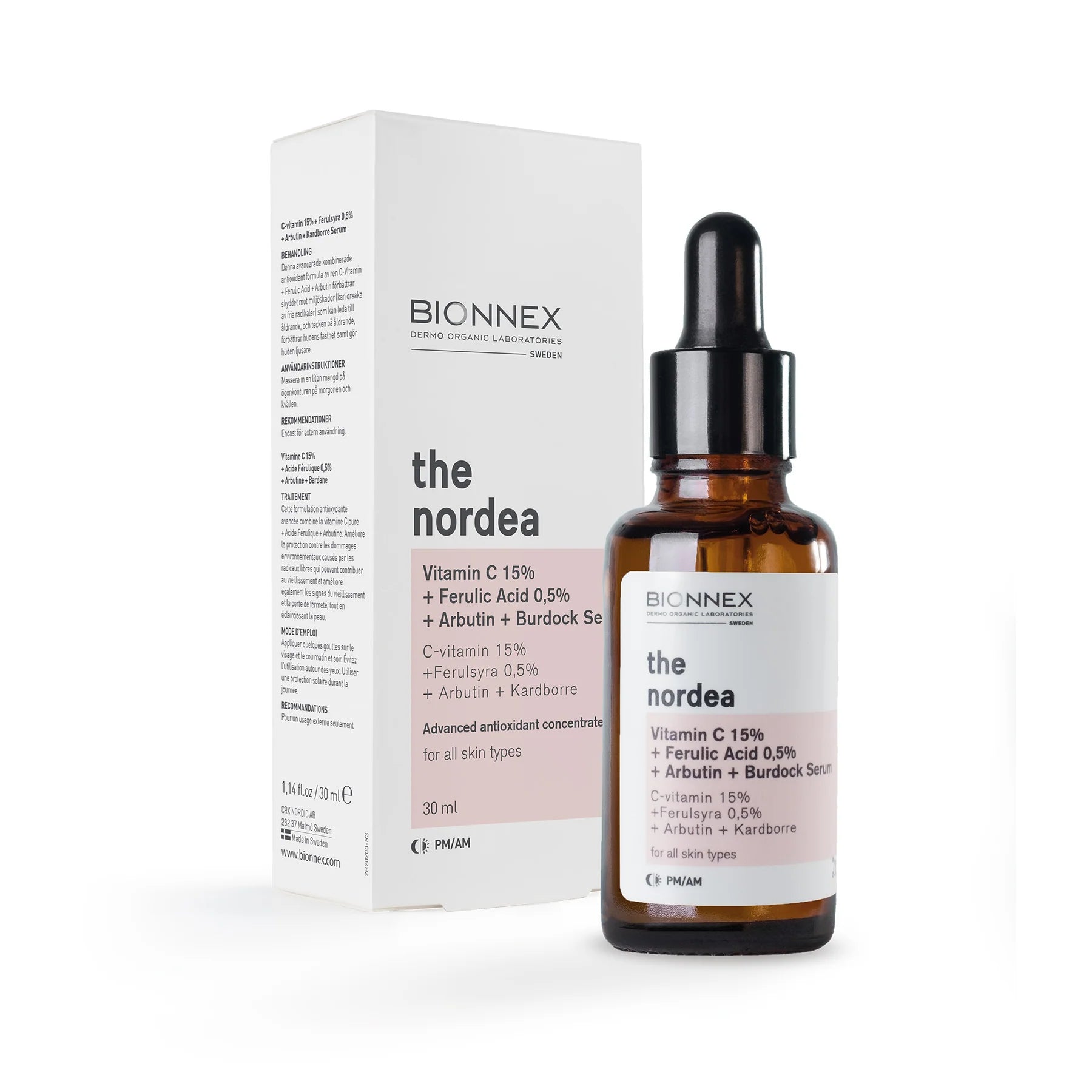 Bionnex VITAMINA C 15% + ACIDI FERULIK 0,5% + SERUM RODHE 30 ml